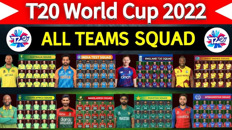 Every squad for the men's T20 World Cup