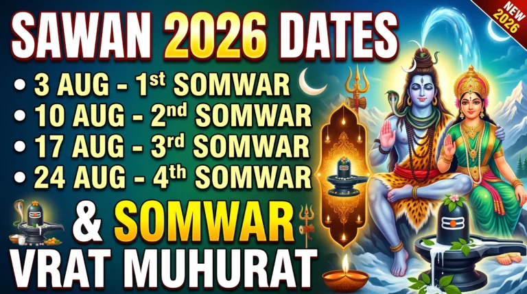 Sawan 2026 Dates & Somwar Vrat Muhurat