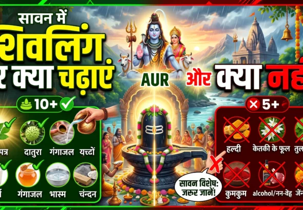 Sawan Mein Shivling Par Kya Chadhaye Aur Kya Nahi? | सावन में शिवलिंग पर क्या चढ़ाएं और क्या नहीं 7 साम्रगी