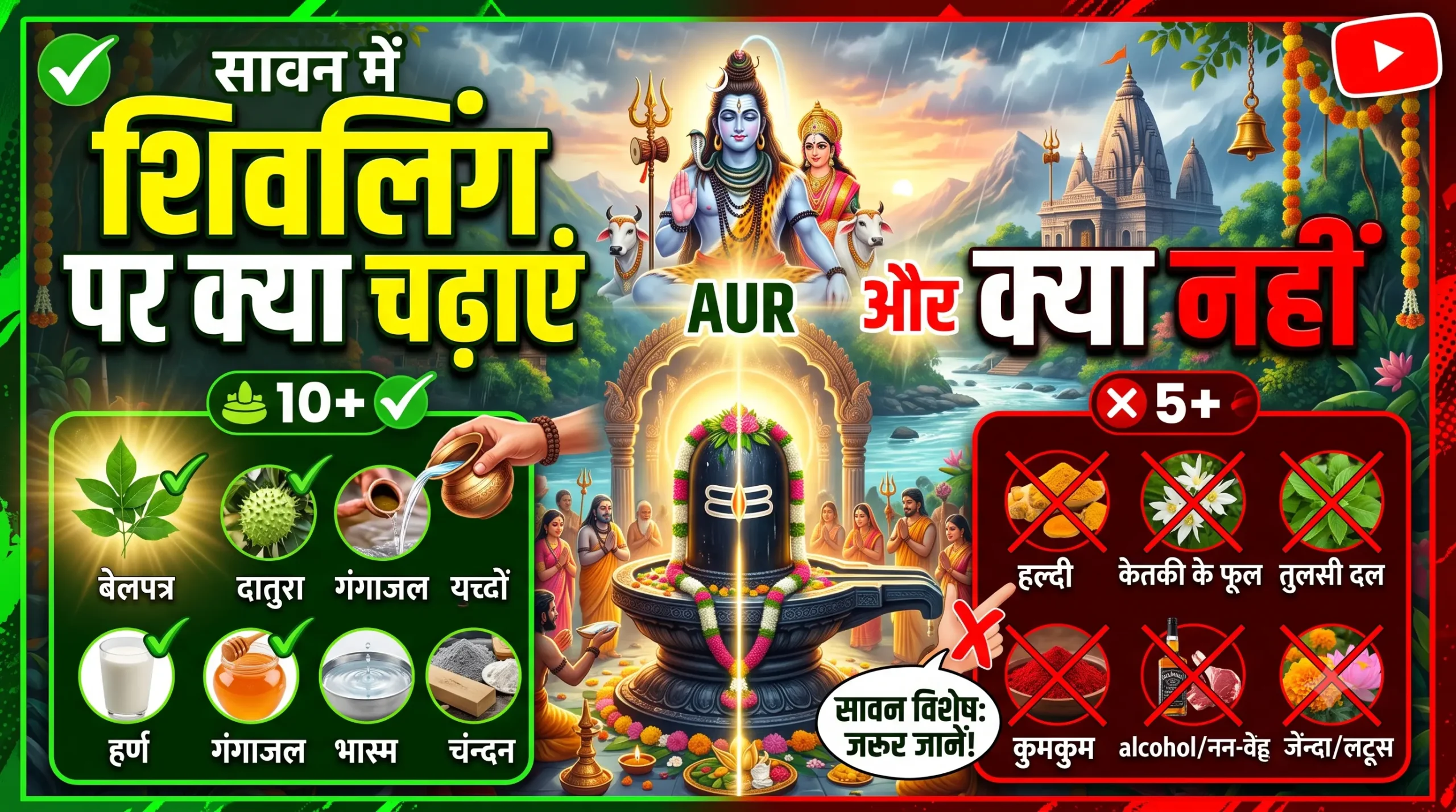 Sawan Mein Shivling Par Kya Chadhaye Aur Kya Nahi? | सावन में शिवलिंग पर क्या चढ़ाएं और क्या नहीं 7 साम्रगी